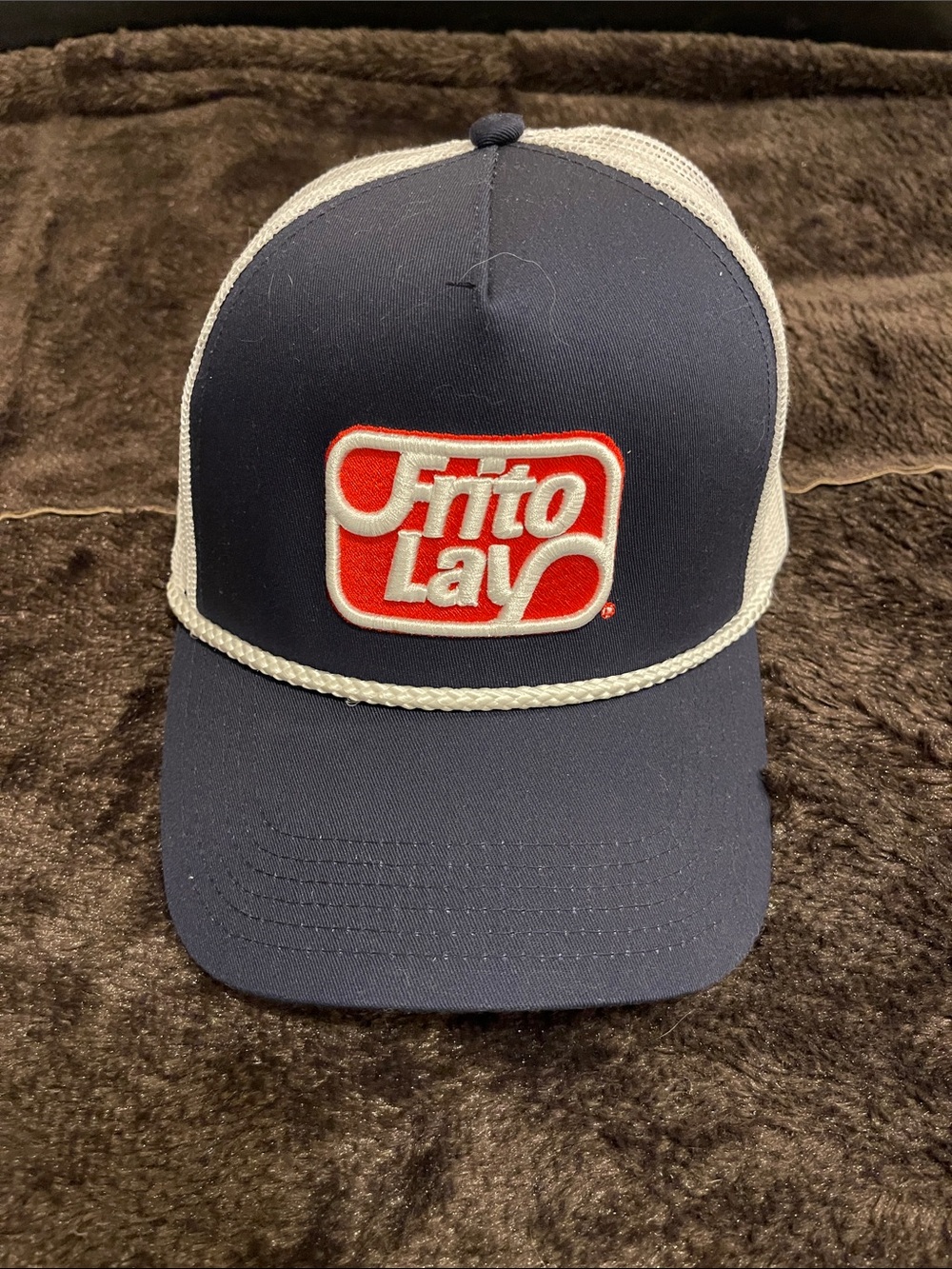 Navy and White Trucker Cap